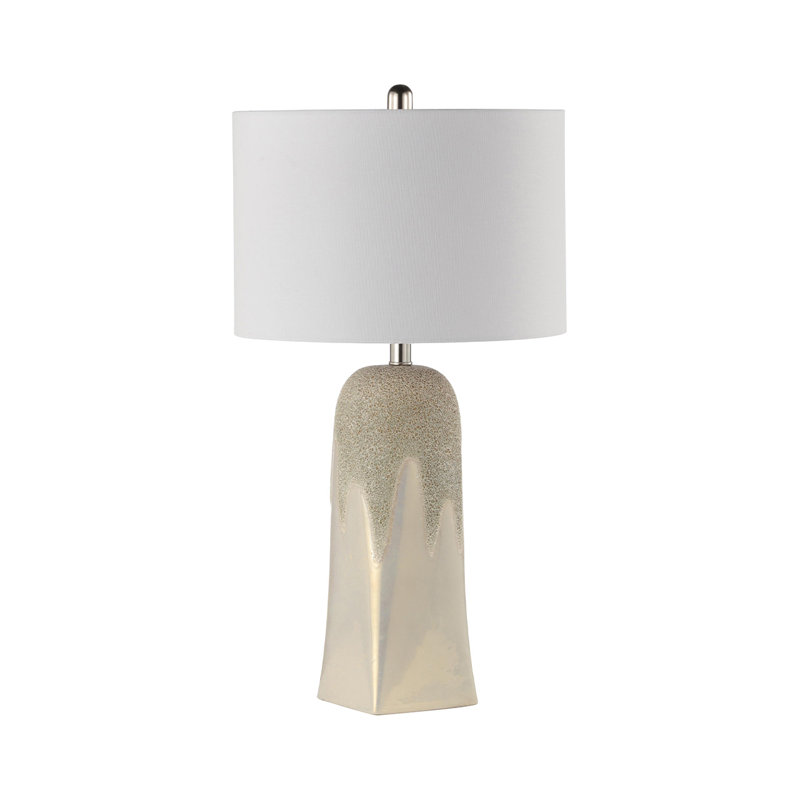 Corma 72cm Living Room Table Lamp with Ceramic Base, Bedside Buffet Lamp for Bedroom with Linen Shade