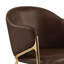 Chaises d'appoint Leathaire avec base en chrome doré-1338946862