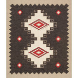 Tuscany Flaweave Wool Geometric Area Rug in Brown/Ivory/Mocha
