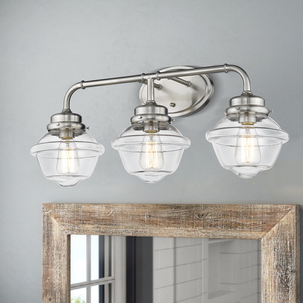 Breakwater Bay Palmilla 3-Light Brushed Nickel Vanity Light & Reviews ...