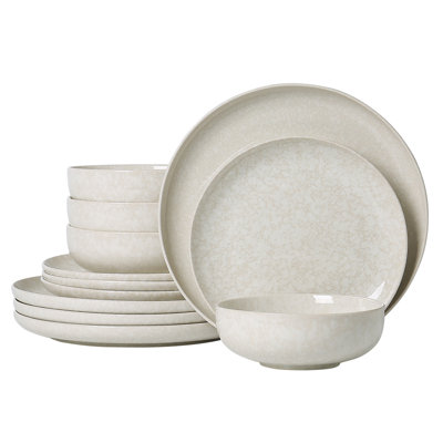 Jody 12 Piece Stoneware Dinnerware Set, Service For 4