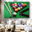 «Game Of Billiards», 3 pièces sur toile-98562916