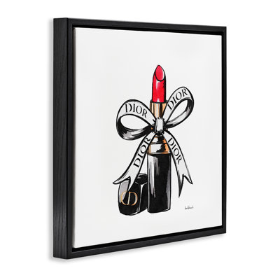 Luxury Lipstick Ribbon Floating Frame, design by Amanda Greenwood