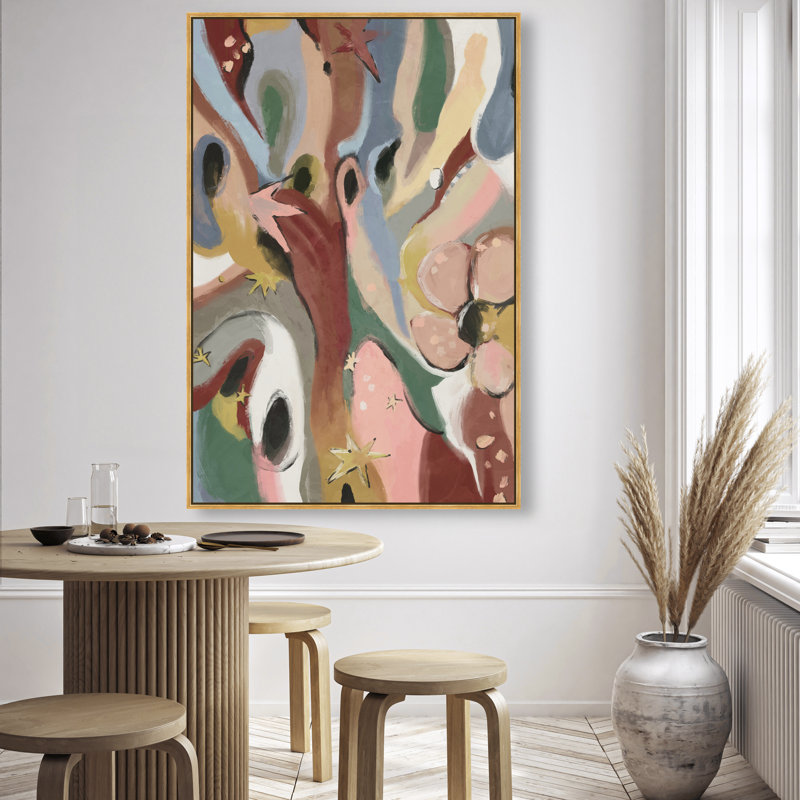 Modern Folk I Print by Oliver Gal, 55"H x 37"W, Gold Floater Frame