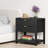 25.8"W Modern Wave Design Nightstand Set of 2,  2-Drawer Bedside Table-1423370226