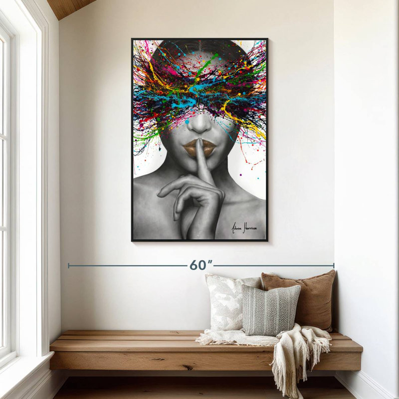 Sounds Of Silence, 31 po x 46 po, Cadre flottant noir