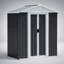 Remise de rangement d'extérieur gris foncé 5 pi x 3 pi avec structure en alliage d'aluminium durable et base imperméable
