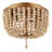 Ohlone Farmhouse Wood Beaded/Metal LED Flush Mount-70777070-123703379