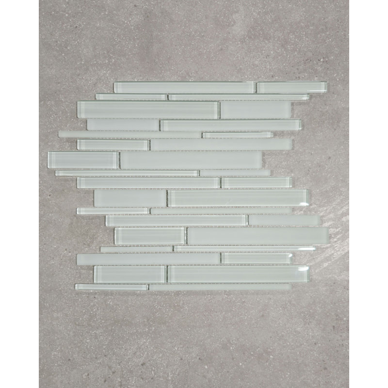 Mosaïque en verre blanc YingYank, Blanc