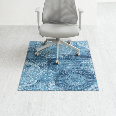 Tapis de chaise de bureau en jacquard de polyester avec support antidérapant Anji