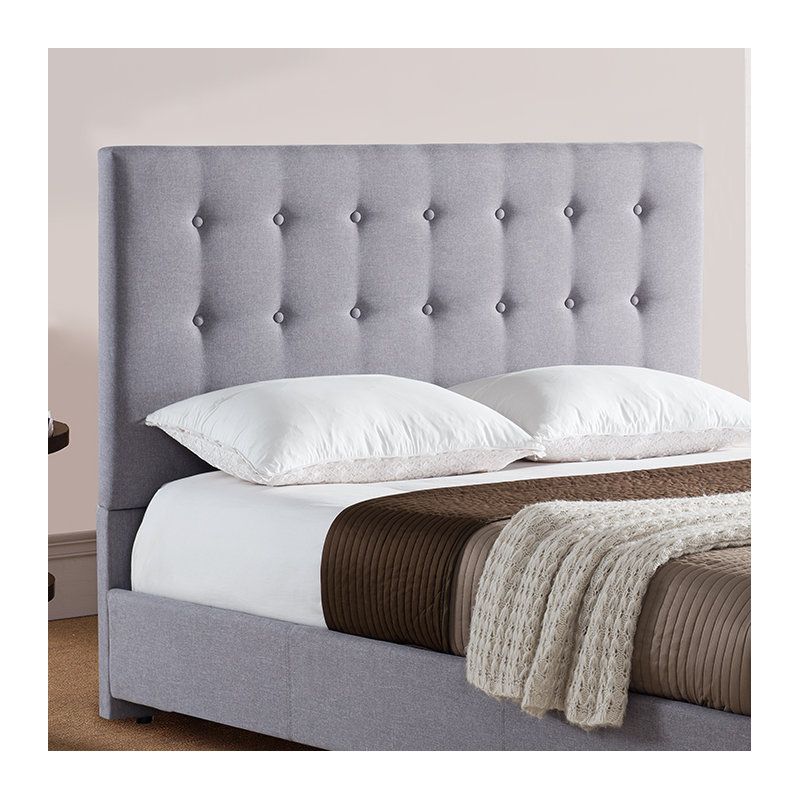Tête de lit à panneau rembourré Krol, Très grand / Très grand californien, Taupe
