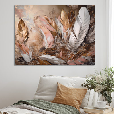 Plume d'or Rounak Wanderlust V sur toile