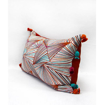 Embroidered Throw Pillow