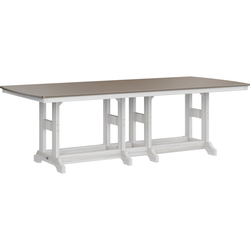 Berlin Gardens Garden Classic Rectangular Bar Table, Hammered Top Bronze, 39.5" H x 96" W x 44" D, Seashell
