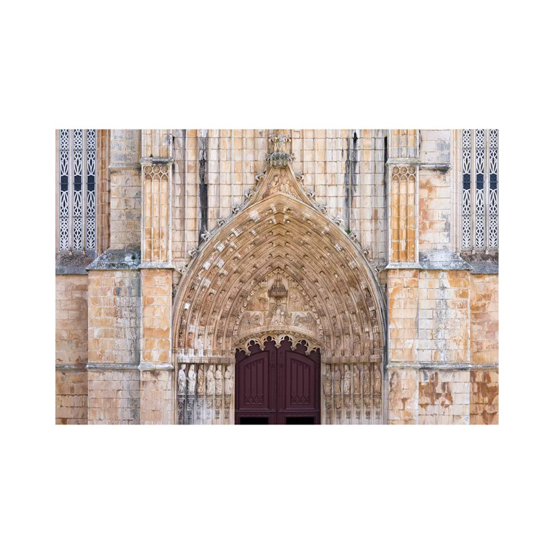 The Main Portal. The Monastery Of Batalha, Mosteiro De Santa Maria Da Vitoria. by Martin Zwick - Wrapped Canvas Gallery-Wrapped Canvas Giclée