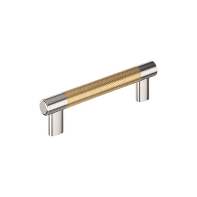 Esquire 5-1/16 inch (128mm) Center-to-Center Polished Nickel/Champagne Bronze Cabinet Pull