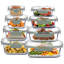  16 contenants de rangement en verre de 16 pièces avec couvercle, 8 contenants de rangement des aliments avec 8 couvercles hermétiques (ensemble de 8)-921021760