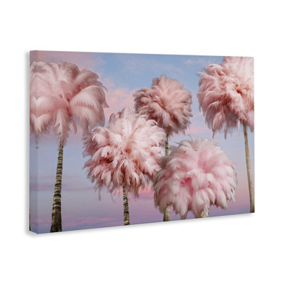 "Fluffy Pink Palm Trees", art mural sur toile par Ziwei Li