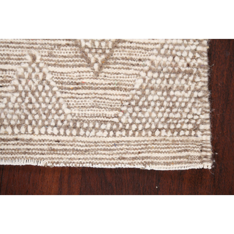 One-of-a-Kind 3' 4'' X 1' 11'' New Age Wool Area Rug in Beige