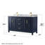 Daria 72" Double Bathroom Vanity Set with Mirror-97878034-97878037-125003079