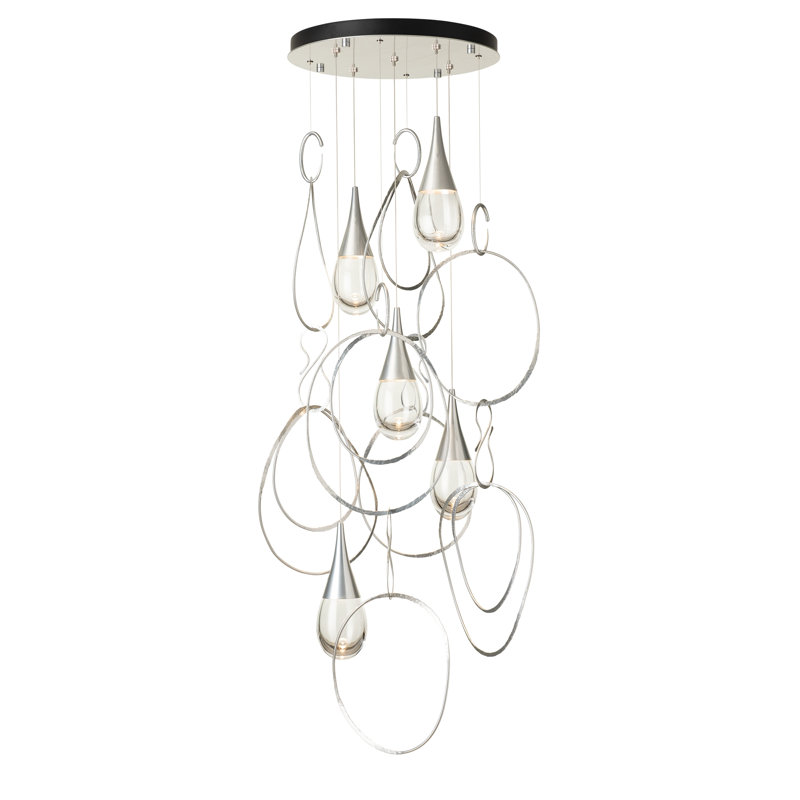 Lyric 5-Light Round Pendant, Sterling, Standard