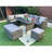 Chablis 9 Seater Corner Sofa Dining Set With Storage Bench With Rain Cover