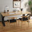 Bureau rectangulaire en bois massif Burlywood-1568195403