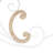 Wooden Scroll White Wall Decor with Wood Accents