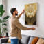 Lotus Deco Art Deco - Wrapped Canvas-84240512-84240514