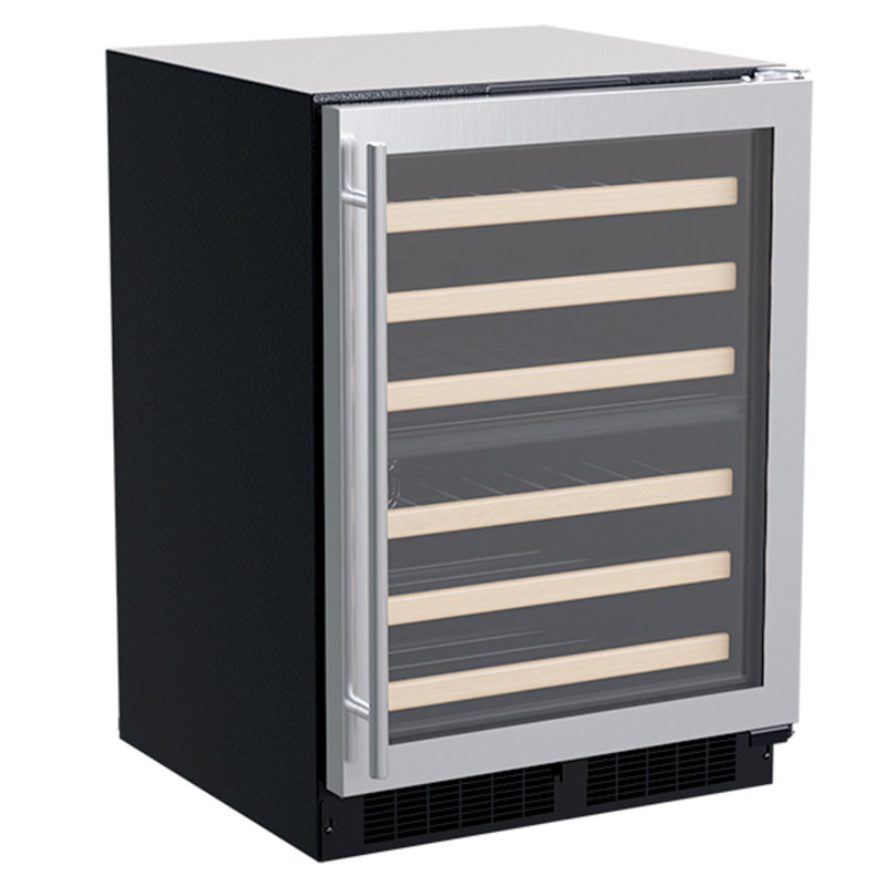 23.88'' 40 Bottle Dual Zone Built-in Wine Refrigerator with Glass Door