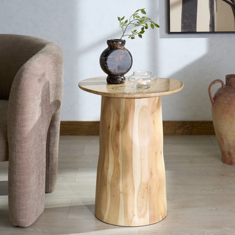 Table d'appoint Jennamira Travertine