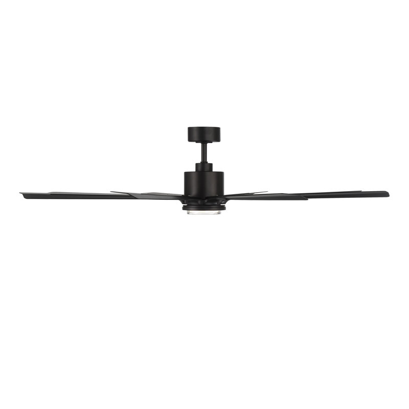 Size Matters 8-Blade Smart Ceiling Fan, 84", No, Matte Black