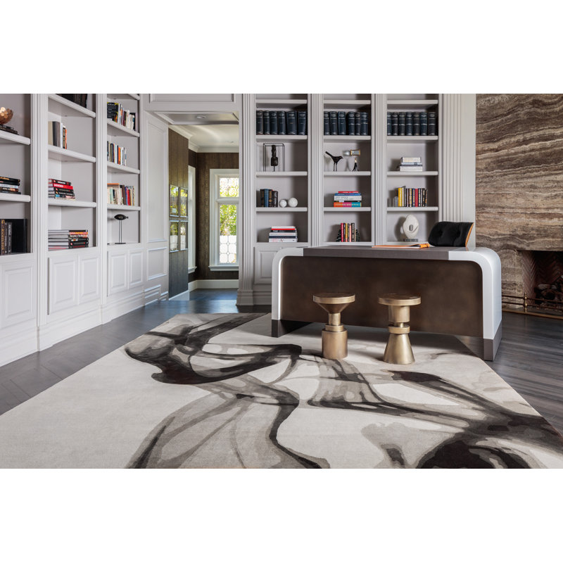 Adam Hunter Smoke Flint Area Rug, Rectangle 12' x 16'
