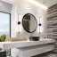 Meuble-lavabo chromé 1 lumière Cochran-303015724