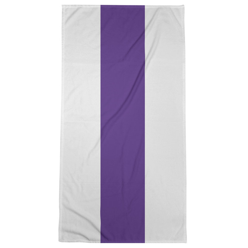 Microfiber Bath Towel, Tennessee Red Football Off White/Purple