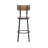 Cecilia 30" Rustic Walnut Restaurant Barstool with Wood Seat & Back & Powder Coat Frame-1947602736