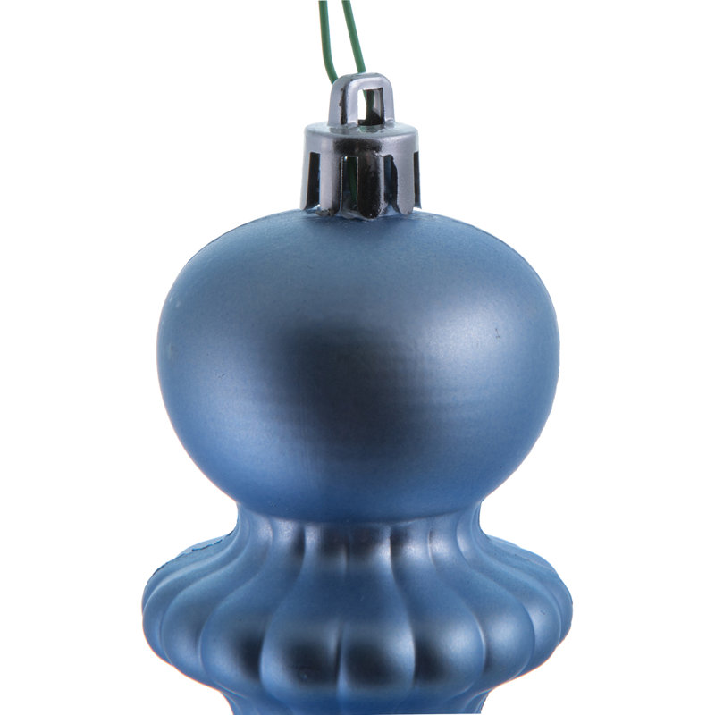 Ornement de Noël 14 po Finial Drop UV, Pervenche mat