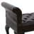 Wood Tufted Brown Bench with Wood Legs