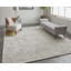 Tapis ivoire / gris en chenille tissé à la machine Iraklis-945219144