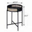 Table de bout noire avec plateau