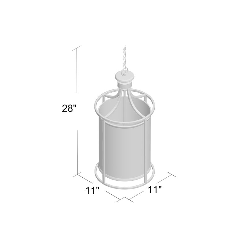 Luminaire suspendu pour bouteilles 2 lumières lanterne Vandyke, H 28 po x l 14 po x P 14 po, Bronze brillant, Beige
