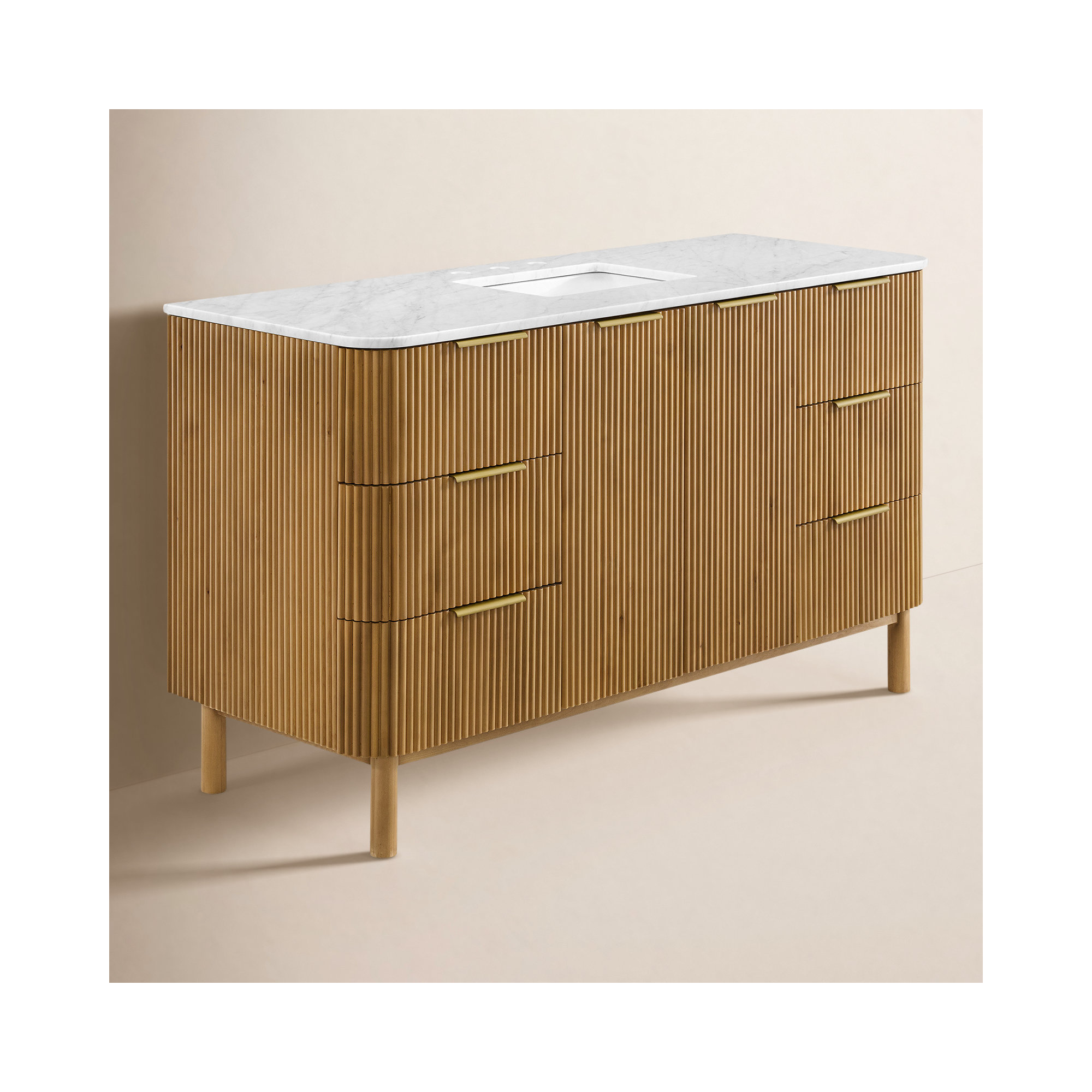 Nova 60" Marble Top Single Sink Vanity