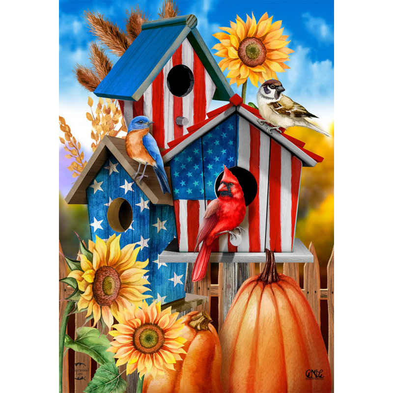 Drapeau de la maison de l'American Fall Birdhouse