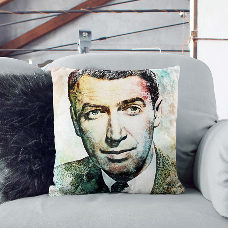 Square Throw Cushion, 40cm H x 40cm W x 15cm D