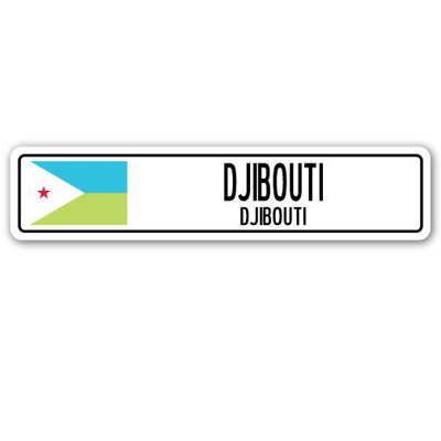 Plaque de rue Bentham, drapeau de Djibouti