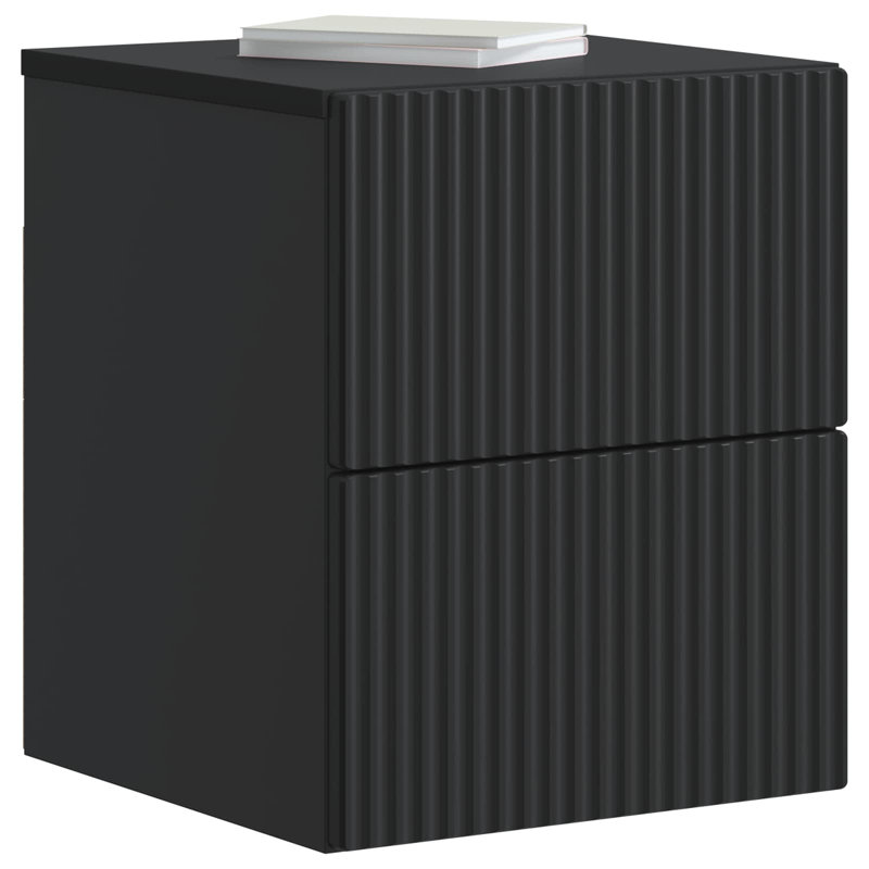 33cm W Manufactured Wood Bedside Table, Black