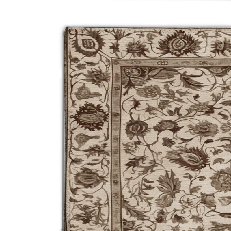Tapis turc intérieur / extérieur beige, Rectangulaire 2 pi x 3 pi