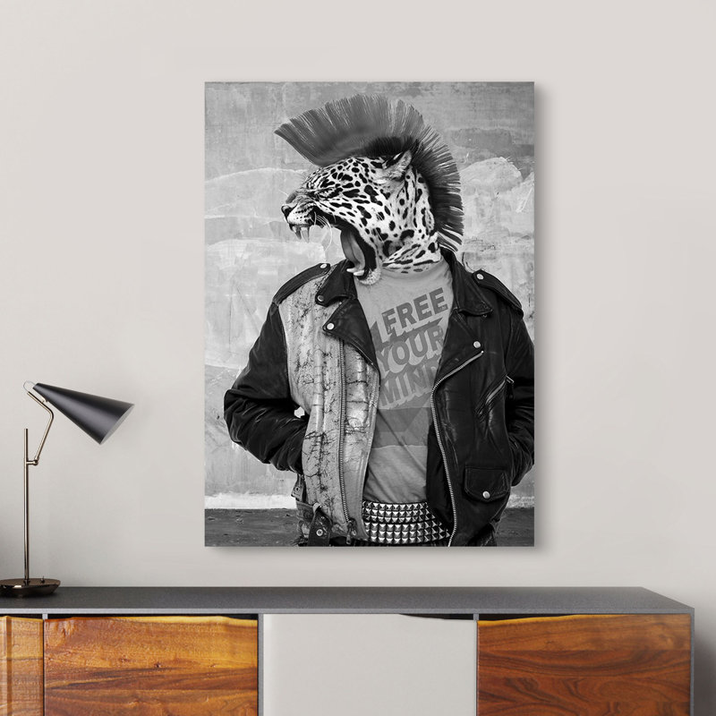 Leopunk by VizLab - Wrapped Canvas Art Prints, 80cm H x 60cm W x 4cm D