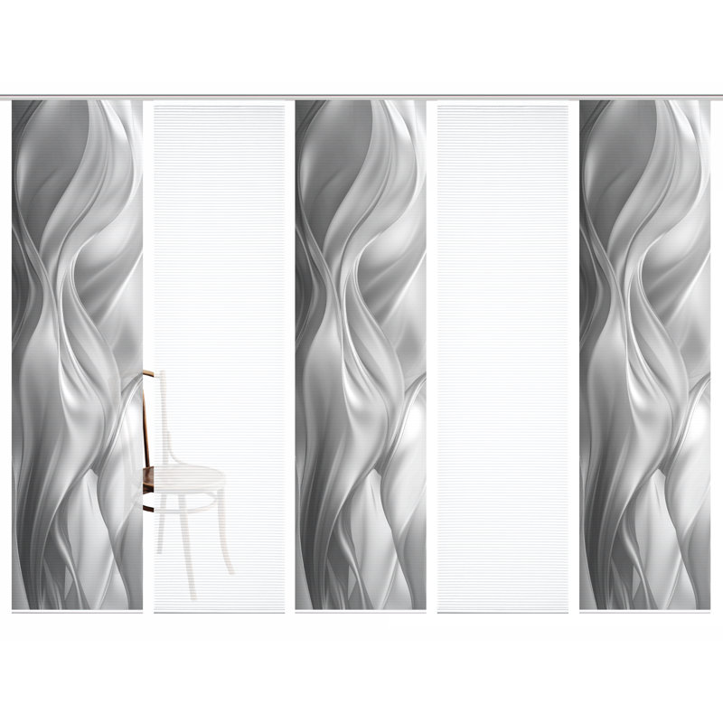 Semi Sheer Sliding Panel, in Grey
