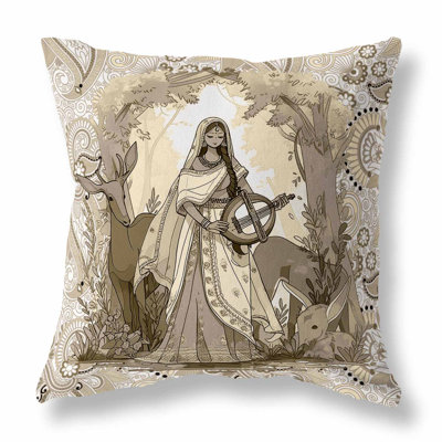 Coussin décoratif réversible intérieur / extérieur Forest Melody